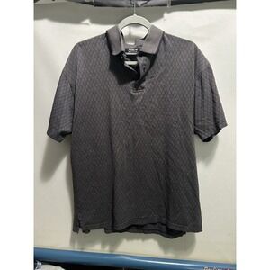 Men's Grey Medium Arrow America Golf Polo Diamond Pattern